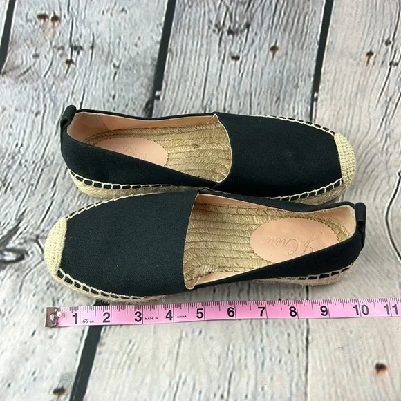J.CREW Black Canvas Slip On Espadrille Flats - Picture 7 of 17